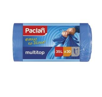 Мешки для мусора 35л,, Multi-top 30шт,, (синий) 402082 Paclan