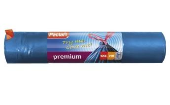 Мешки для мусора с тесьмой 120л,, Premium 10шт,, (синий) 513721 Paclan