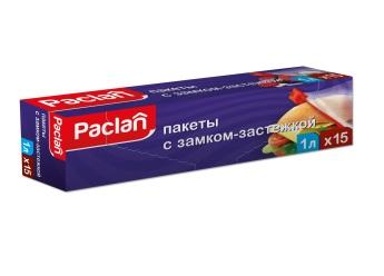 Пакет с замком-застежкой 22х18 см,, 1л,, 15шт,, 404030 Paclan