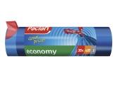 Мешки для мусора с тесьмой 35 л,, Эконом 20 шт,, (синий) 402050 Paclan